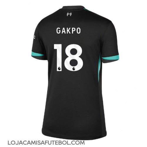 Camisa de Futebol Liverpool Cody Gakpo #18 Equipamento Secundário Mulheres 2024-25 Manga Curta